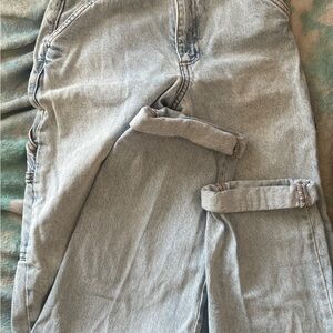Light Gray Denim Cargo Pants